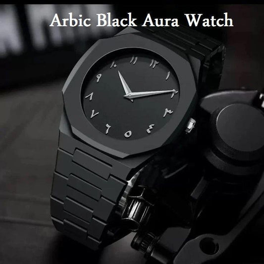 Luxury Arabic Numerals Watch – Aura Black Dial for Men