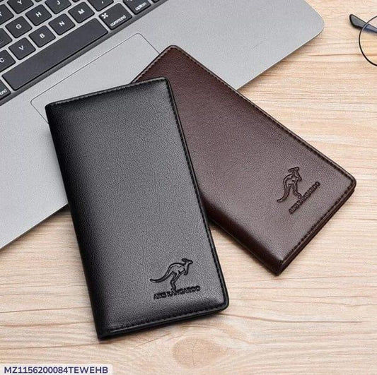 Kangro Vintage PU Leather Long Wallet for Men – Slim, Stylish & Durable