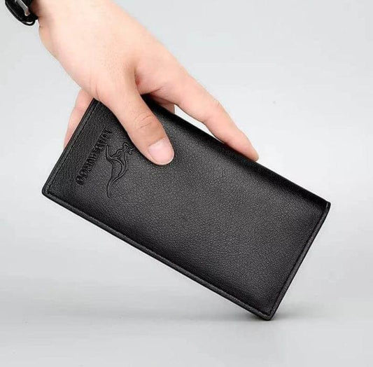 Kangro Vintage PU Leather Long Wallet for Men – Slim, Stylish & Durable